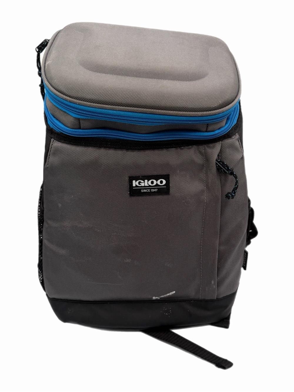 Igloo MaxCold Insulated Gray Cooler Backpack Blue